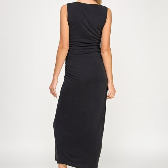 ⭐️ Leyden Juniors’ Jersey Sleeveless Sheath Midi Dress – Black – Size M NWT ⭐️ - Picture 3 of 4